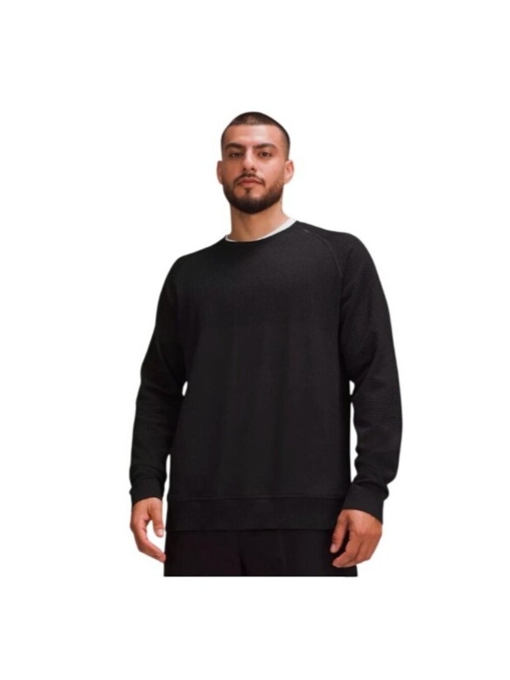 Lululemon Engineered Warmth Top Men's L Black Long-Sleeve Crewneck Merino Wool